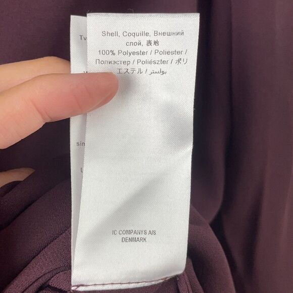 Tiger of Sweden Kinsey Plum Wine Longline Blouse S - Picture 5 of 7